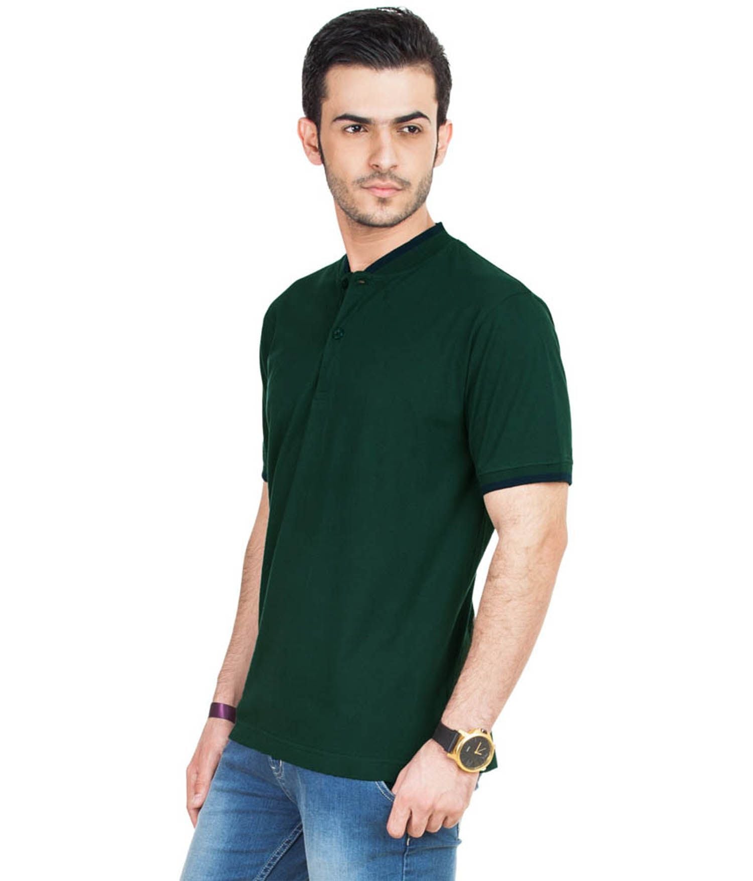 Poly Cotton Solid Half Sleeves Mens Polo T-shirt, cotton t shirt for mens, Men's T-Shirts, cotton t shirt for men, half sleeves t-shirt